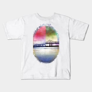 Crescent City Connection Bridge Kids T-Shirt